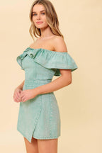 YOURS TO KEEP NAVY WOVEN ROMPER