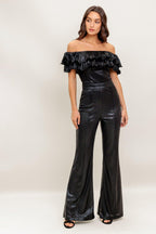 ANGEL EYES COATED WOVEN JUMPSUIT