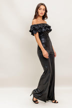 ANGEL EYES COATED WOVEN JUMPSUIT