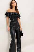 ANGEL EYES COATED WOVEN JUMPSUIT