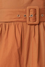 ELEVATED ICON BROWN WOVEN JUMPSUIT