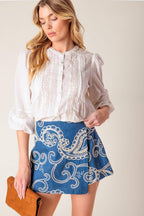 CARA LA FRANCE WOVEN SKORT