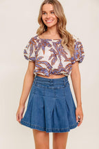 DREAMMIST MEDIUM INDIGO DENIM SKORT