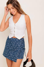 URBAN ROAR MEDIUM INDIGO DENIM SKORT