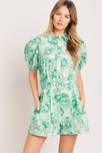 GARDEN GLOW WOVEN ROMPER