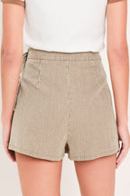 MODERN STRIPE WOVEN SKORT