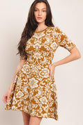 AMBER BLOOM SWEATER KNIT MINI DRESS
