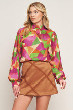 LOOKING AHEAD WOVEN TOP