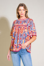 SPARKLY ENERGY WOVEN TOP