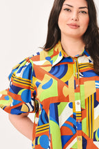 HEART ON DISPLAY WOVEN TOP