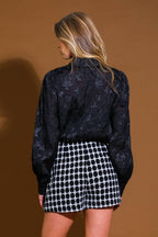 INCREDIBLE LOVE JACQUARD WOVEN TOP