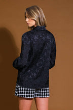 INCREDIBLE LOVE JACQUARD WOVEN TOP
