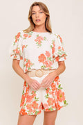 LOVELY DAYS IVORY WOVEN TOP