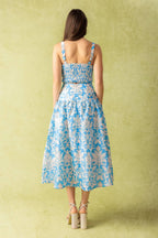 LITTLE MOMENTS WOVEN TOP AND SKIRT SET