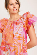 EVENING GLOW PINK WOVEN TOP