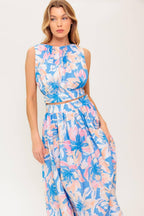 GOLDEN HOUR HARMONY WOVEN TOP AND SKIRT SET