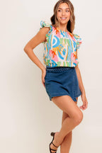 VACATION STATE OF MIND WOVEN TOP