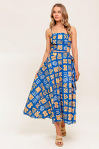 DEWDROP SILENCE WOVEN TOP AND SKIRT SET