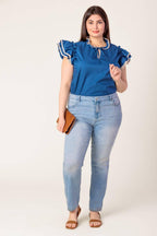 THE TIME IS RIGHT WOVEN TOP