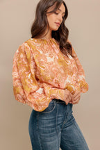 PAISLEY BREEZE  WOVEN JACQUARD TOP