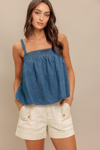 URBAN SERENITY DENIM TOP