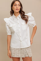 MUSE DETAIL WOVEN TOP