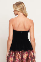 ROYAL PETAL VELVET TOP