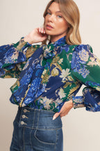 ROYAL TAPESTRY WOVEN TOP