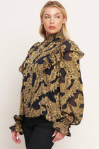 SHADOW GLINT WOVEN TOP