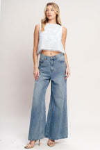 LOVE AT FIRST WOVEN LACE TOP