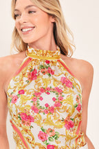 LUXE LOVE STORY WOVEN WOVEN CROP TOP