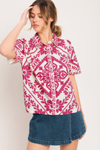 WEEKDAY WRAP WOVEN TOP