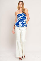 SANTORINI PALM POWER MESH TUBE TOP