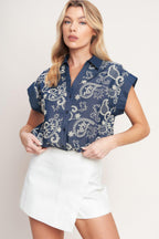 HANDCRAFTED FEEL EMBROIDERY TOP