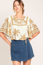 BREEZE STORY WOVEN TOP