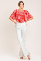 BREEZE STORY WOVEN TOP