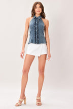 INDIGO BABE DENIM TOP