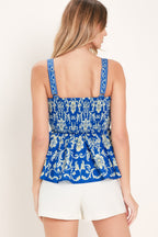 ROYAL FLUSH WOVEN TOP