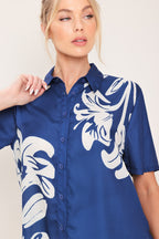 COASTAL BLOOM WOVEN TOP
