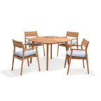 Jade 5 Piece Square Dining Set - Copen Blue