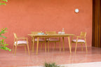 Jade Teak Stacking Armchair - Cushion Terracota
