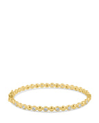 Round and Metal Alternating Bangle