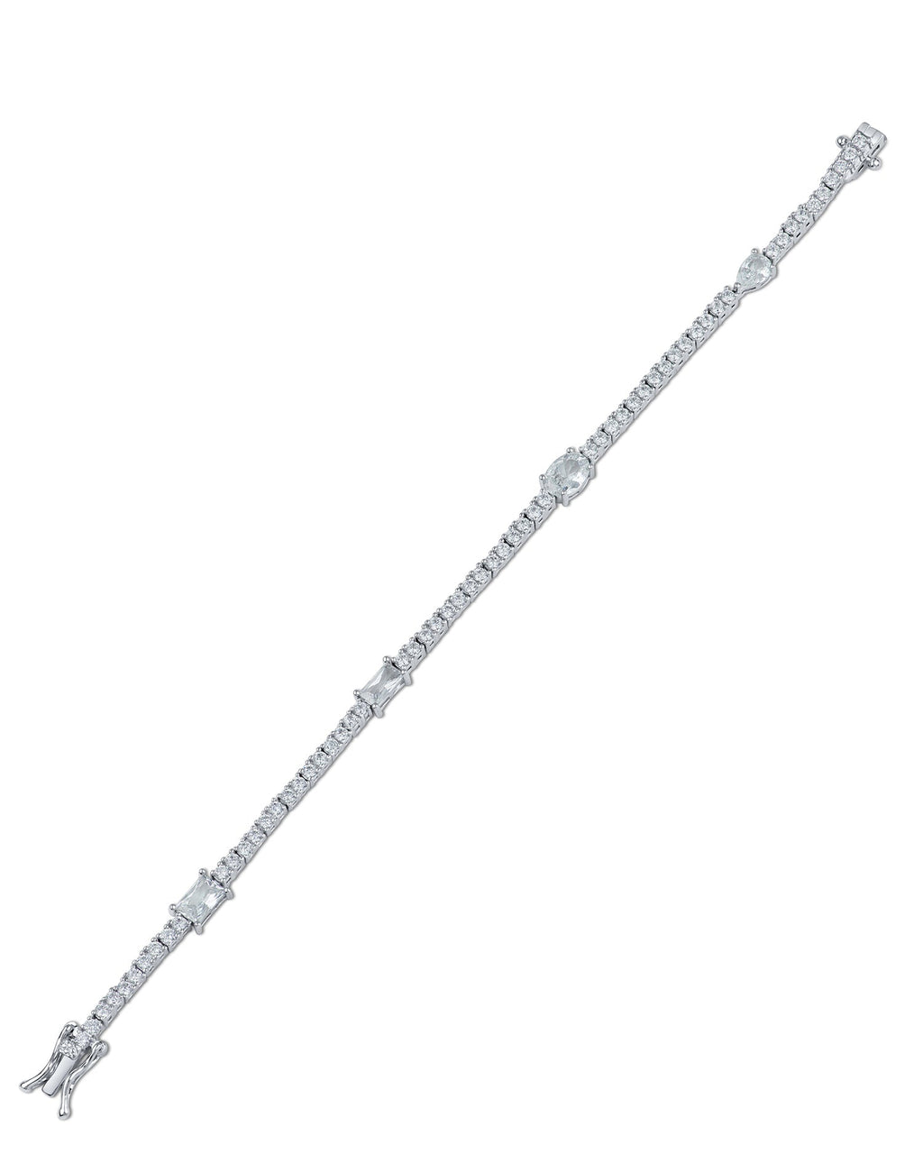 Round and Multi Shape CZ Bracelet