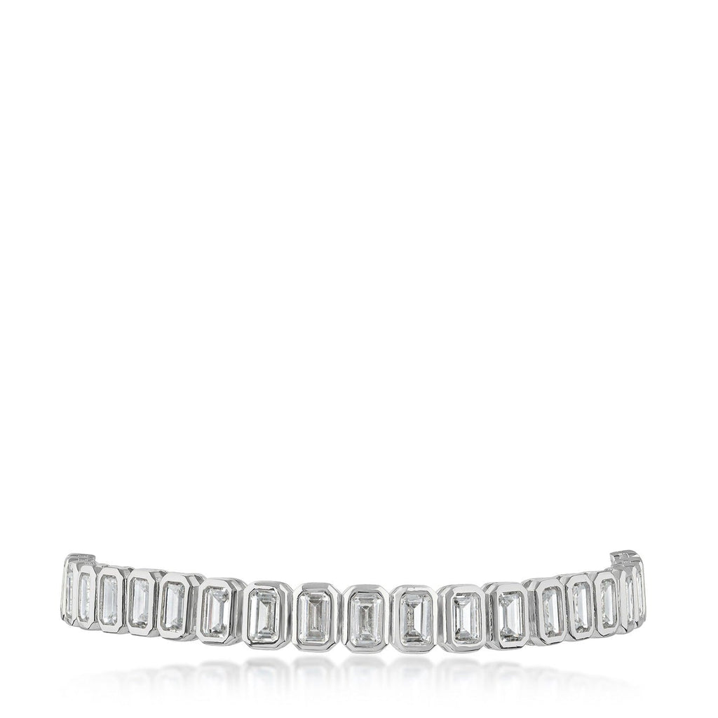 Emerald CZ Bezel Set Tennis Bracelet