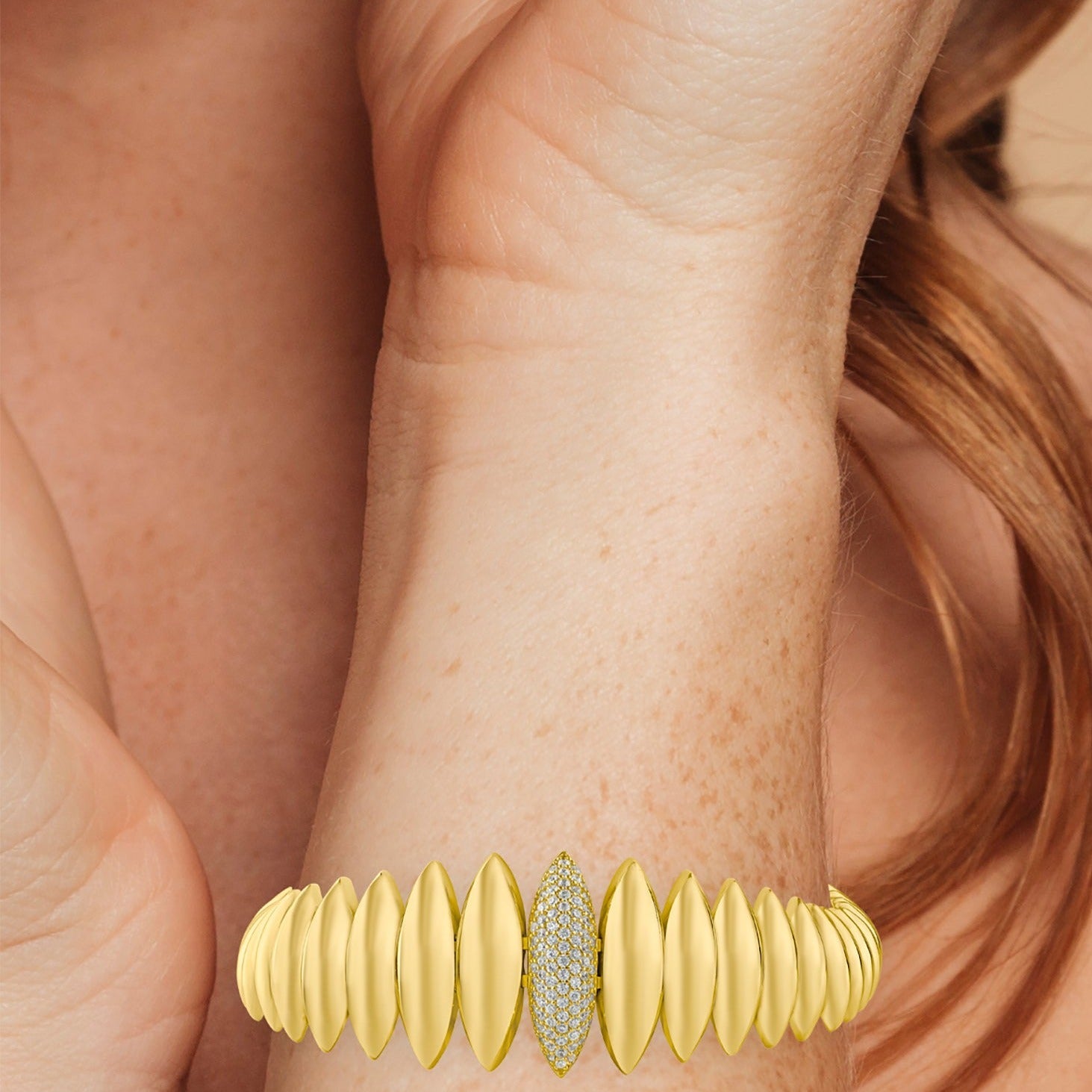 Marquise Shape Link Bracelet