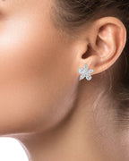Pear and Marquise Shaped Stud Earrings