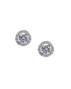 Round Stud Jacket Earrings