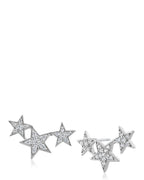 Triple Star Mini Crawler Earrings