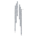 Round CZ Triple Row Earrings