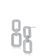 Pave Double Link Earrings